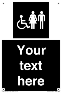 Custom information: black panel disabled female and male